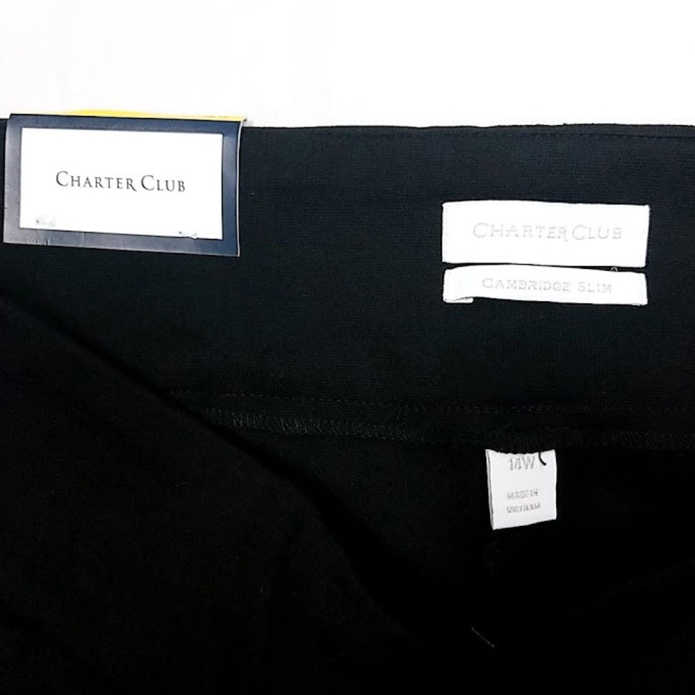 Charter Club Black Dress Pants 14W - Picture 2 of 3